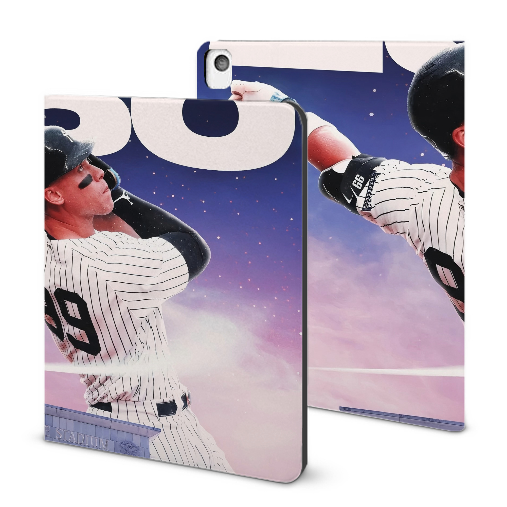 Aaron Judge 250 Home Runs IPad Book-Style Case With Pencil Slot – Slim PU & TPU Cover – Full Protection, Precise Fit, Water & Scratch Resistant